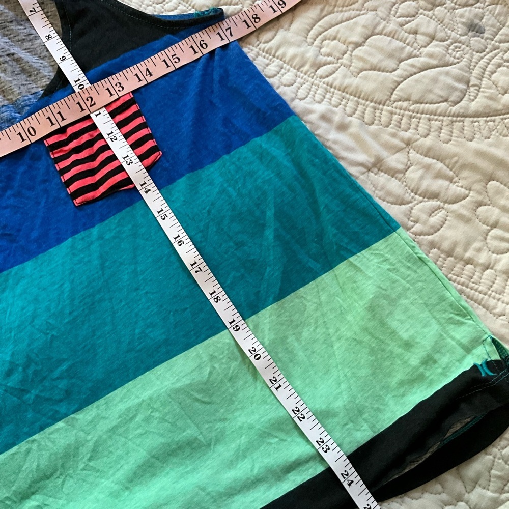 Hurley Colorblock Striped Racerback Tank Top Size Medium - Picture 5 of 5